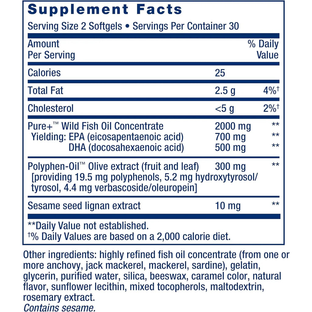 LIFE EXTENSION SUPER OMEGA-3, 60 SOFTCAPS SFN