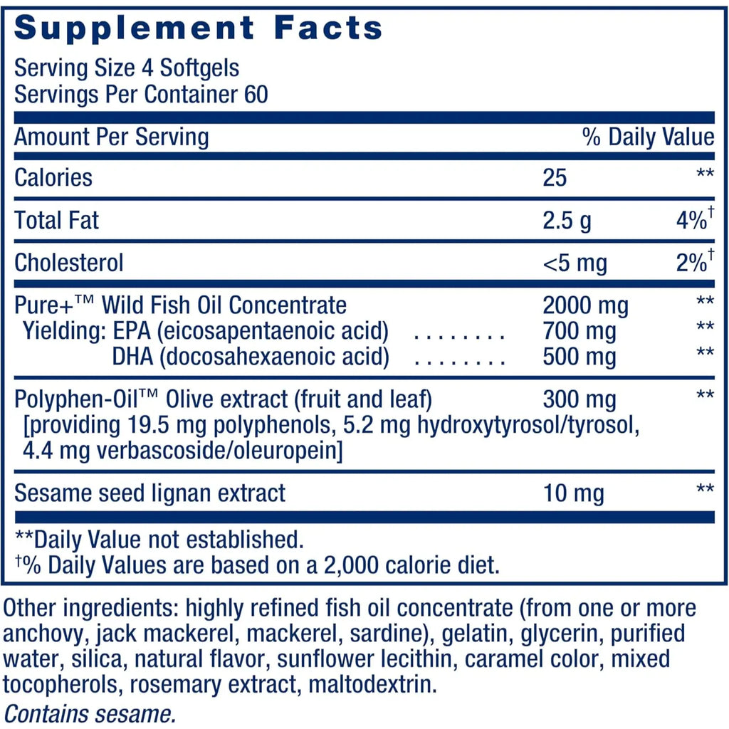 LIFE EXTENSION SUPER OMEGA-3, 240 SOFTCAPS SFN