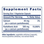Life Extension Ácido Pantoténico 500 mg 100 Cápsulas Vegetales