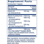 Life Extension Vitaminas D y K con Sea-Iodine 60 Cápsulas