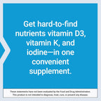 Life Extension Vitaminas D y K con Sea-Iodine 60 Cápsulas