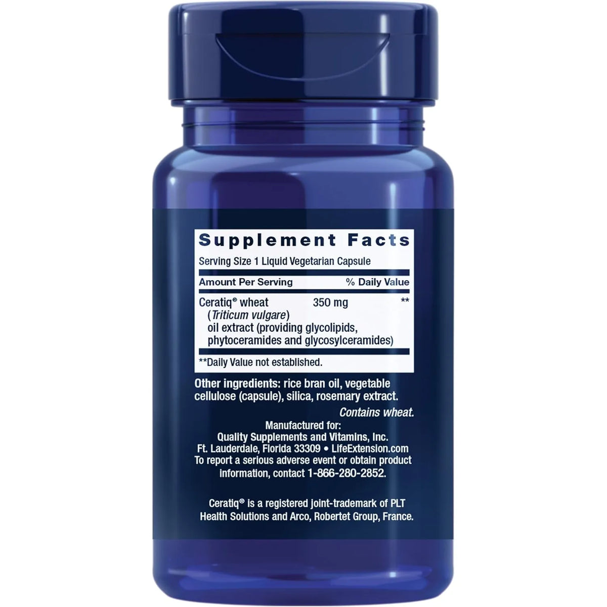 Life Extension Skin Ceramidas Restauradoras De Piel 30 cápsulas