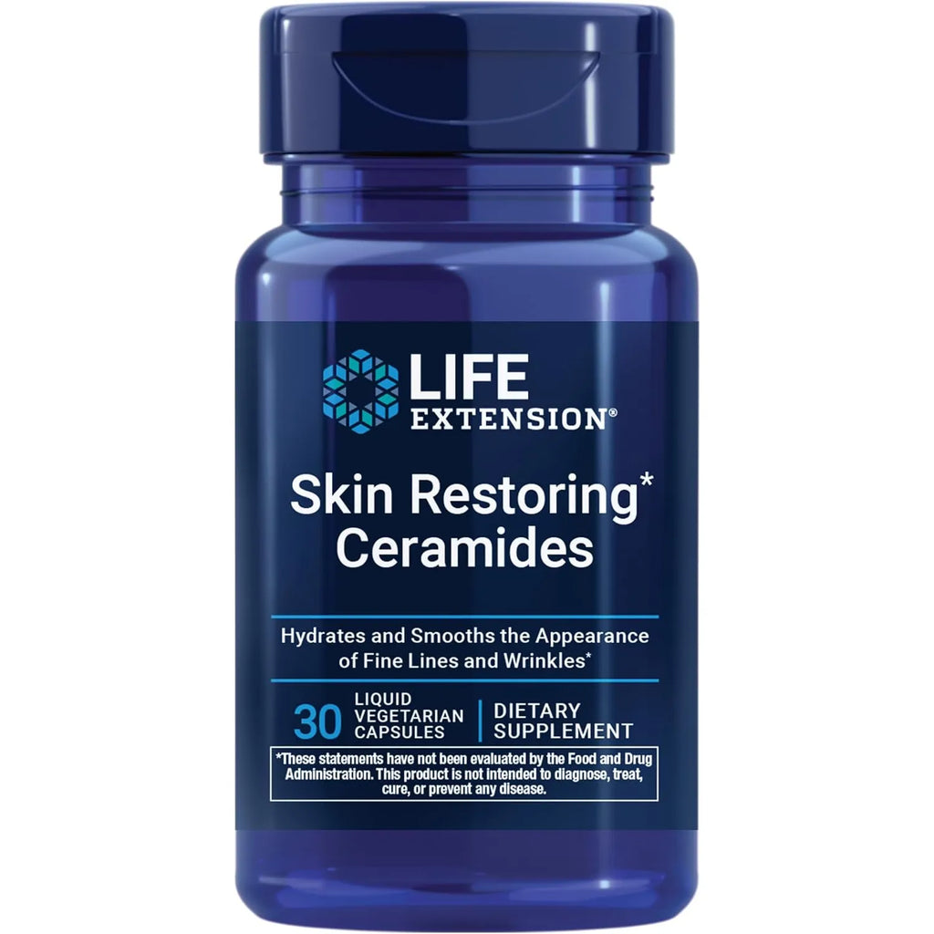 Life Extension Skin Ceramidas Restauradoras De Piel 30 cápsulas