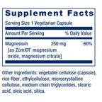 Life Extension Magnesio de Liberación Prolongada 250 mg 60 Cápsulas Vegetales