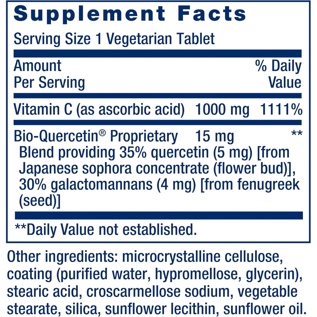 Life Extension Vitamina C y Fitosoma de Bioquercetina 60 Tabletas