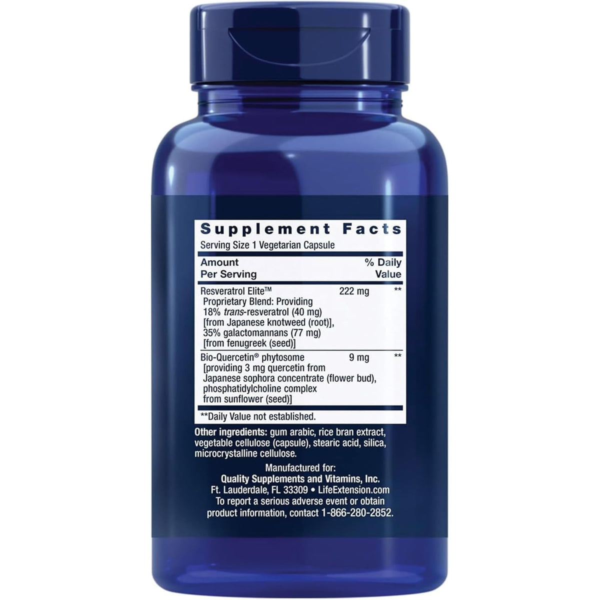 Life Extension Resveratrol Optimizado Elite 60 Cápsulas