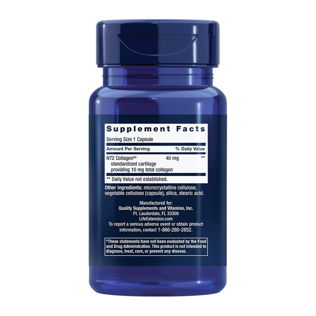 Life Extension NT2 Collagen 40 mg 60 Cápsulas Pequeñas