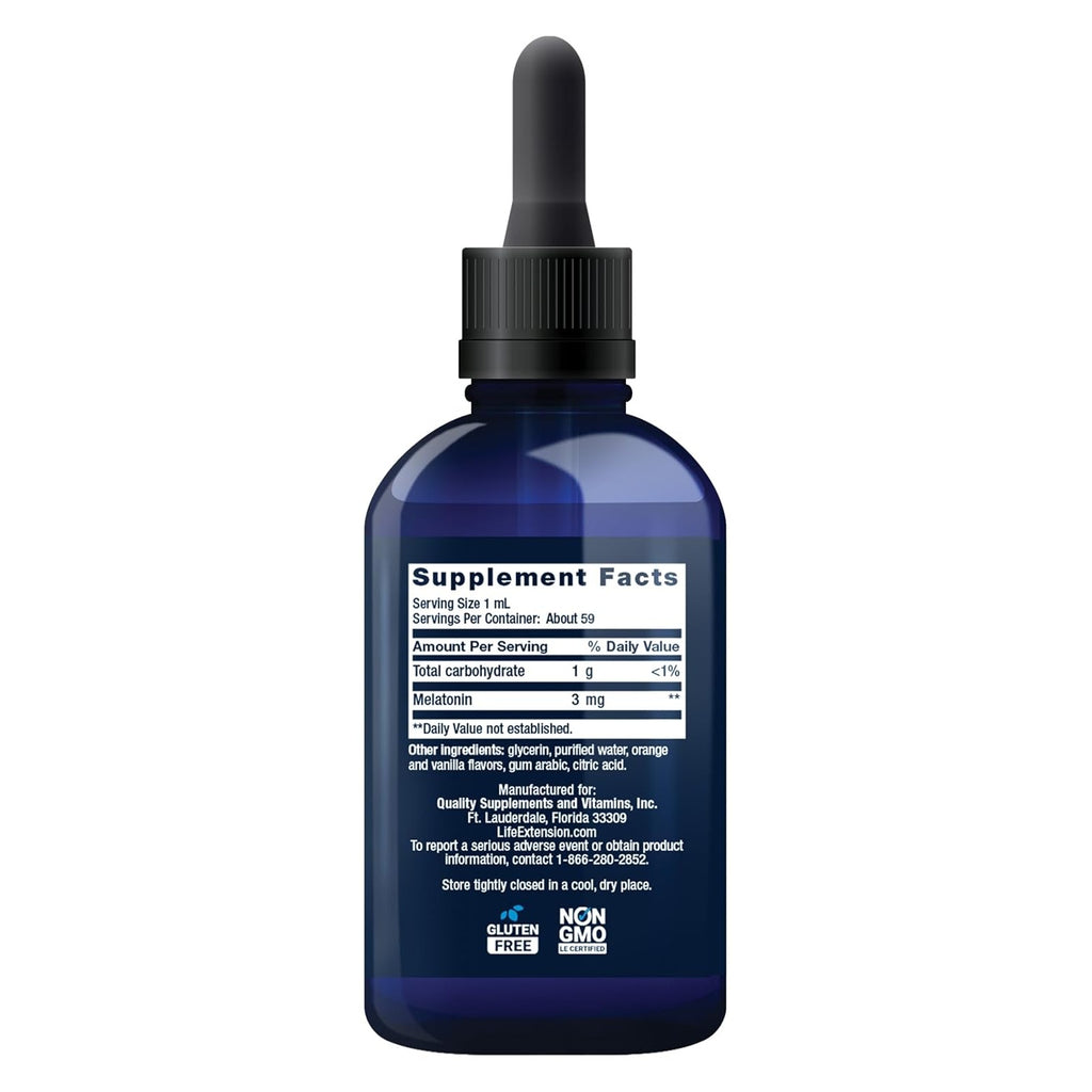 Life Extension Melatonina Líquida de Acción Rápida 3 mg 59 ml