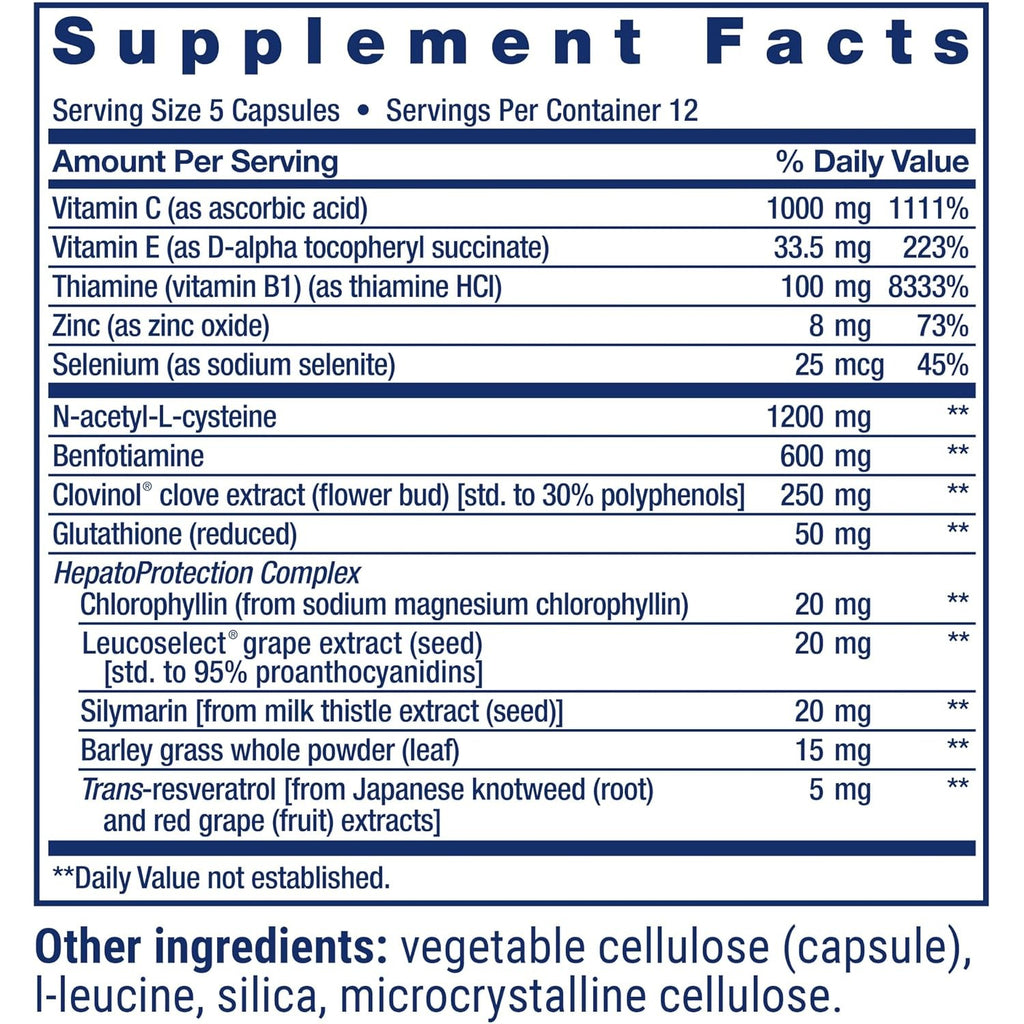 Life Extension Antialcohol Complex 60 Cápsulas
