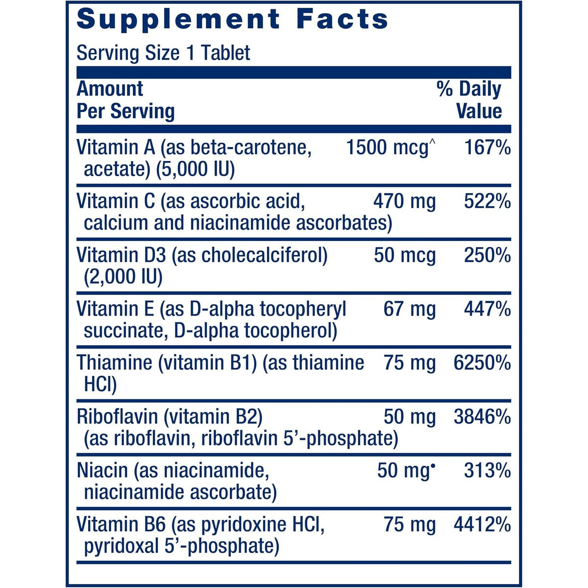 Life Extension Multivitamínico 60 Tabletas