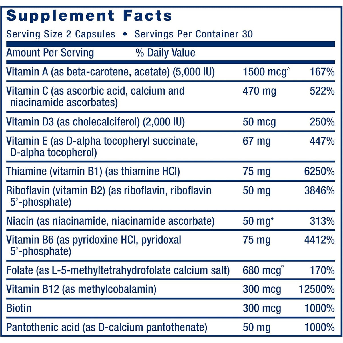 Life Extension Multivitamínico 60 Tabletas