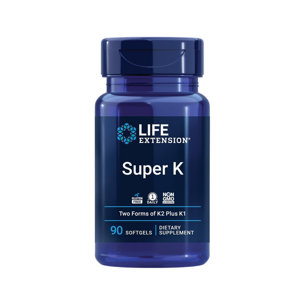 Life Extension Super K Vitamina K1, K2 MK-4 y MK-7 90 Cápsulas Blandas