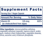 Life Extension Vitamina D3 Vegana 125 Mcg 60 Cápsulas
