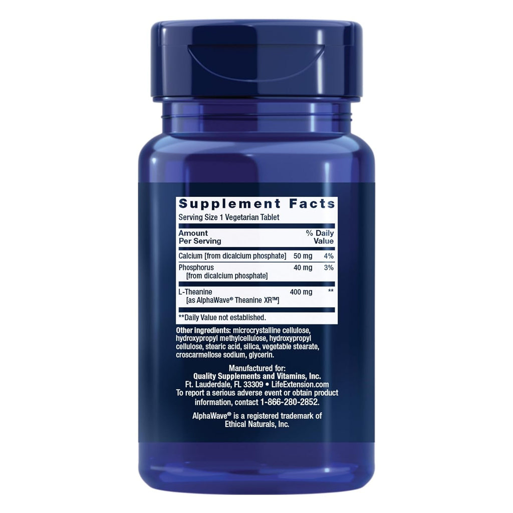 Life Extension Theanine XR Stress Relief 30 Tabletas
