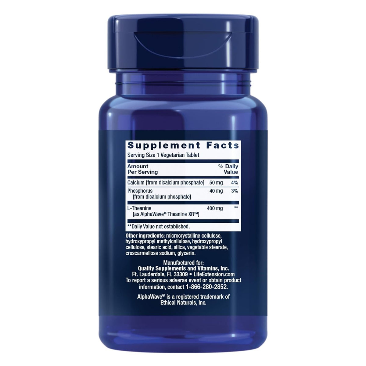 Life Extension Theanine XR Stress Relief 30 Tabletas