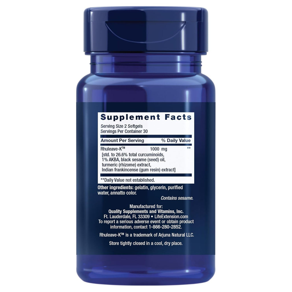 Life Extension Fast Acting Relief 60 Cápsulas Blandas
