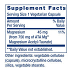 Life Extension Calm-Mag Acetil Taurinato de Magnesio 30 Cápsulas Vegetales