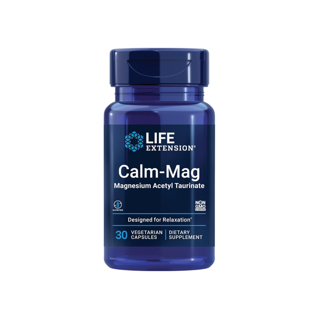 Life Extension Calm-Mag Acetil Taurinato de Magnesio 30 Cápsulas Vegetales