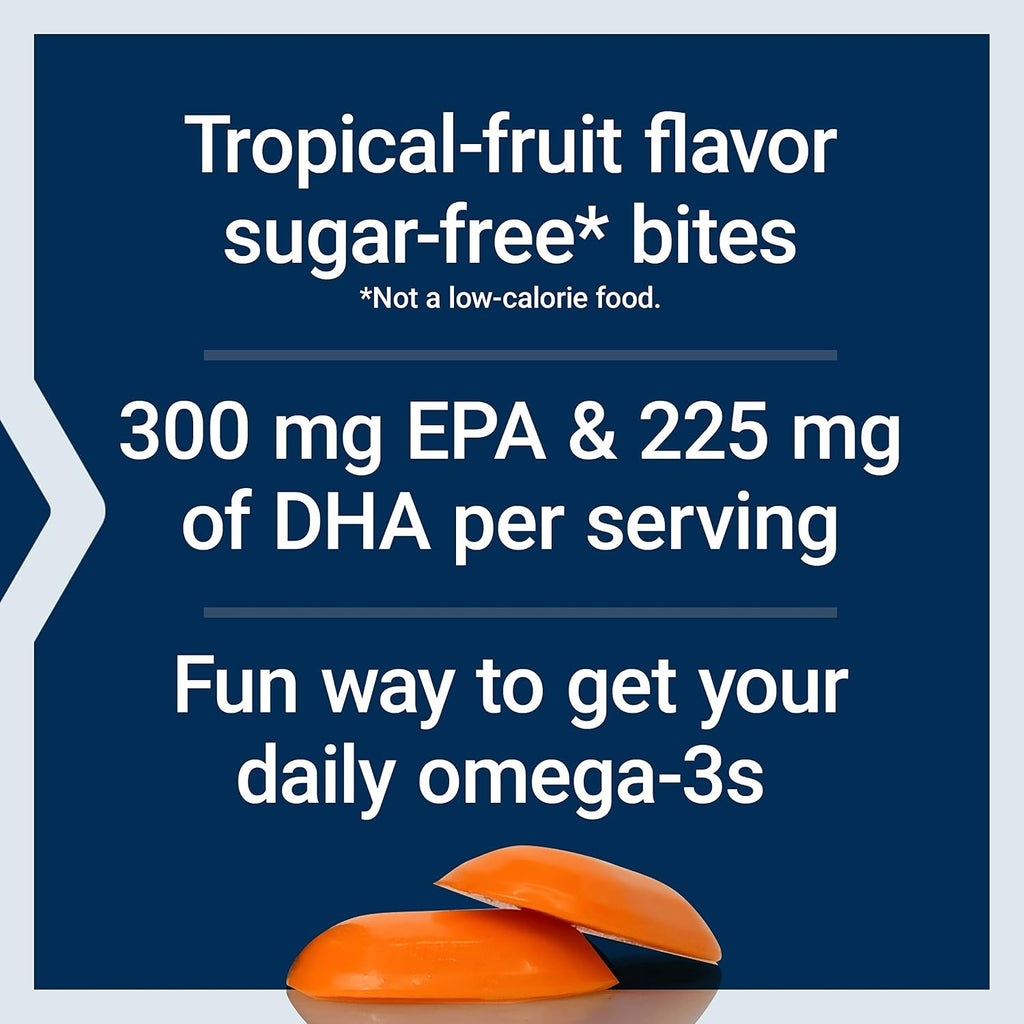 Life Extension Omega-3 Aceite de Pescado Gummy Bites 36 Gomitas Tropical