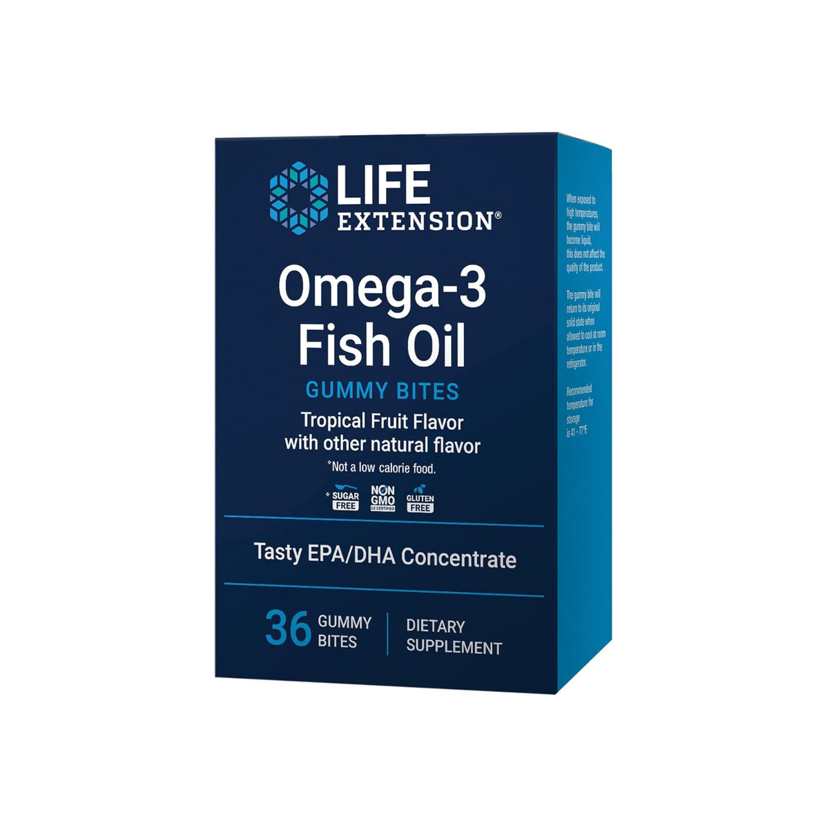 Life Extension Omega-3 Aceite de Pescado Gummy Bites 36 Gomitas Tropical