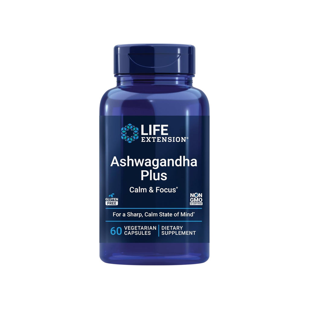 Life Extension Ashwagandha Plus Calm & Focus 60 Cápsulas Vegetales