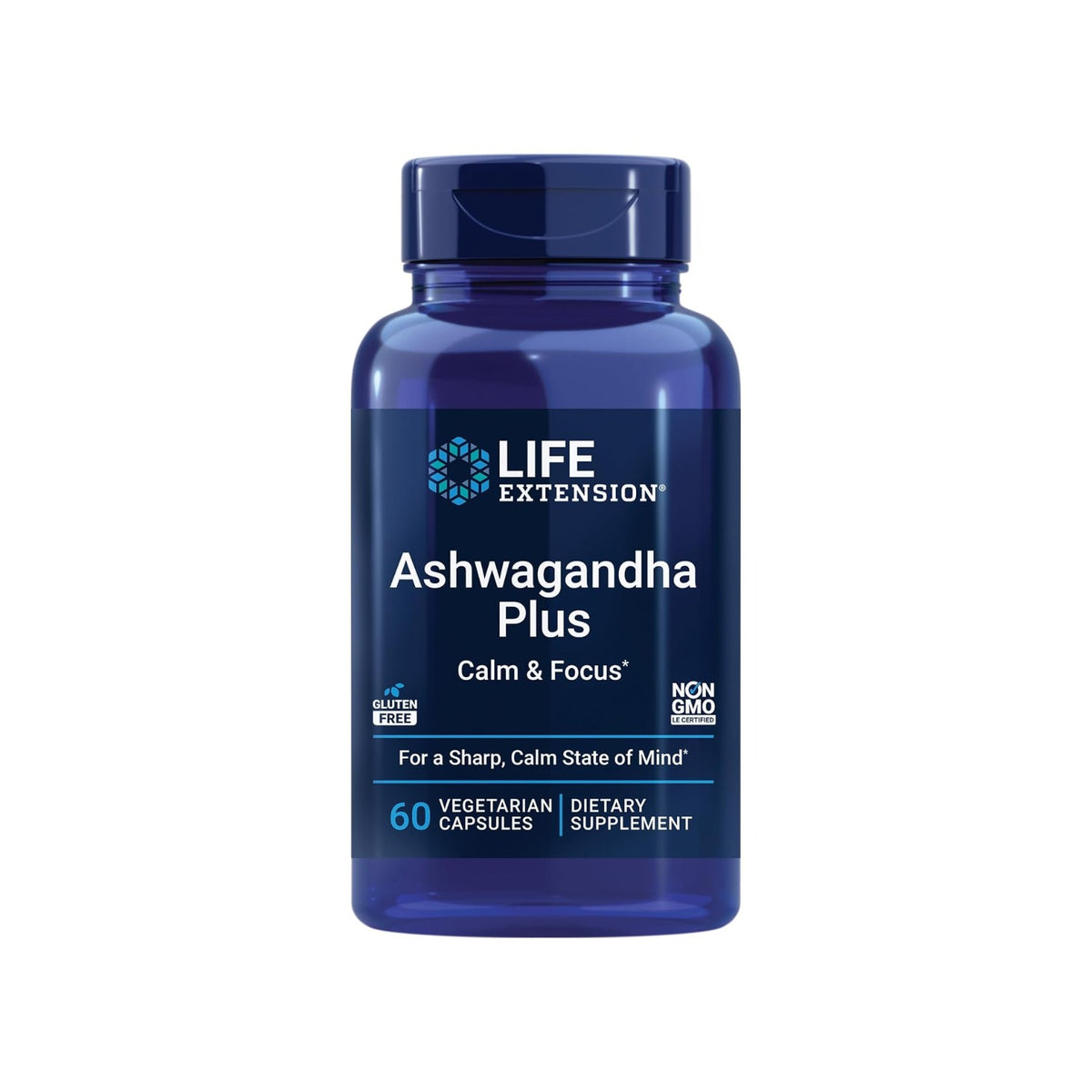 Life Extension Ashwagandha Plus Calm & Focus 60 Cápsulas Vegetales