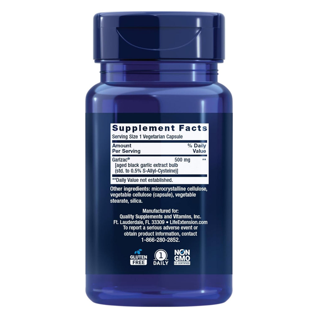 Life Extension Ajo Negro Añejado 500 mg 30 Cápsulas Vegetales