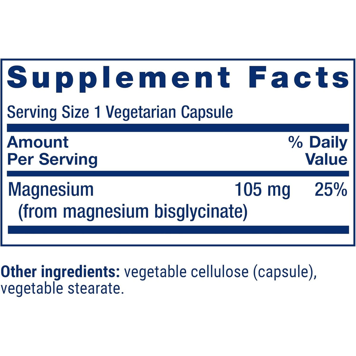 Life Extension Glicinato de Magnesio 105 mg 90 Cápsulas