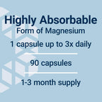 Life Extension Glicinato de Magnesio 105 mg 90 Cápsulas