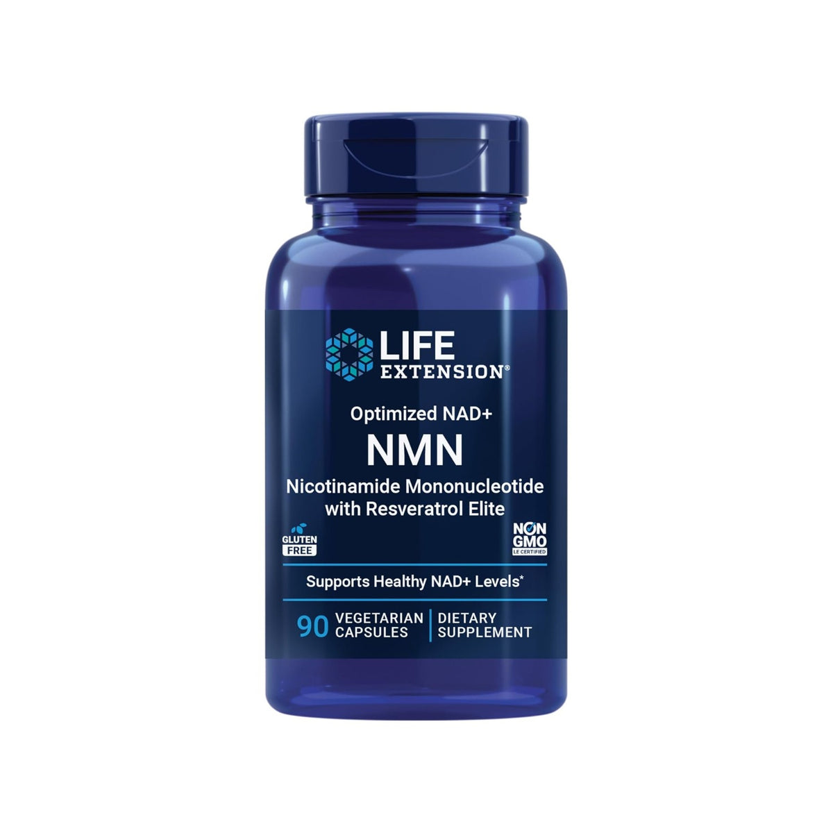 Life Extension Optimized NAD+ Cell Support NMN con Resveratrol Elite 300 mg 90 Cápsulas Vegetales