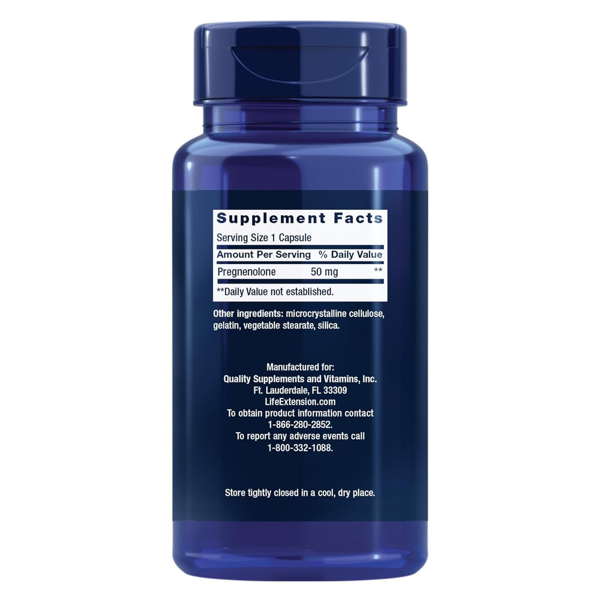 Life Extension Pregnenolona 50 mg 100 Cápsulas