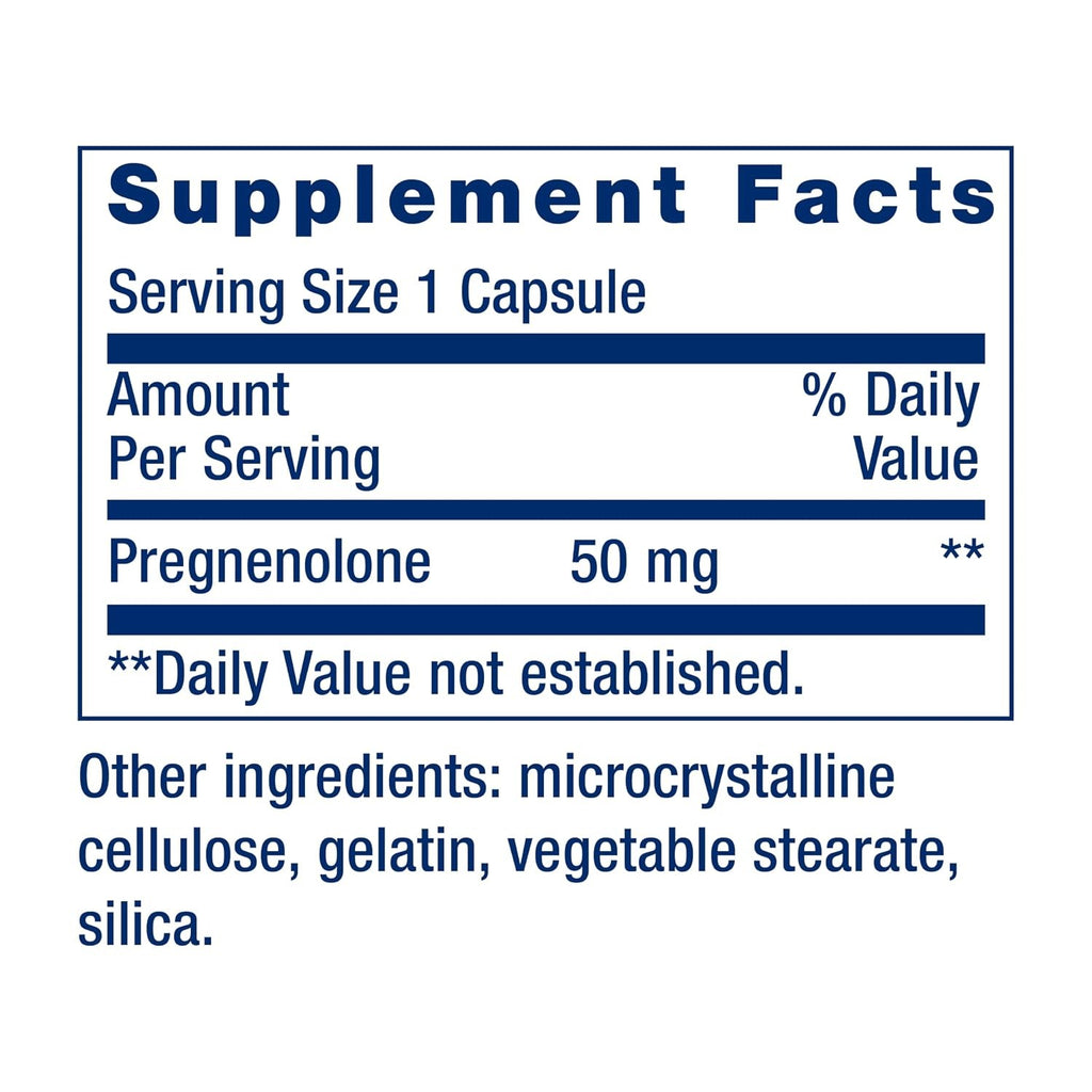 Life Extension Pregnenolona 50 mg 100 Cápsulas