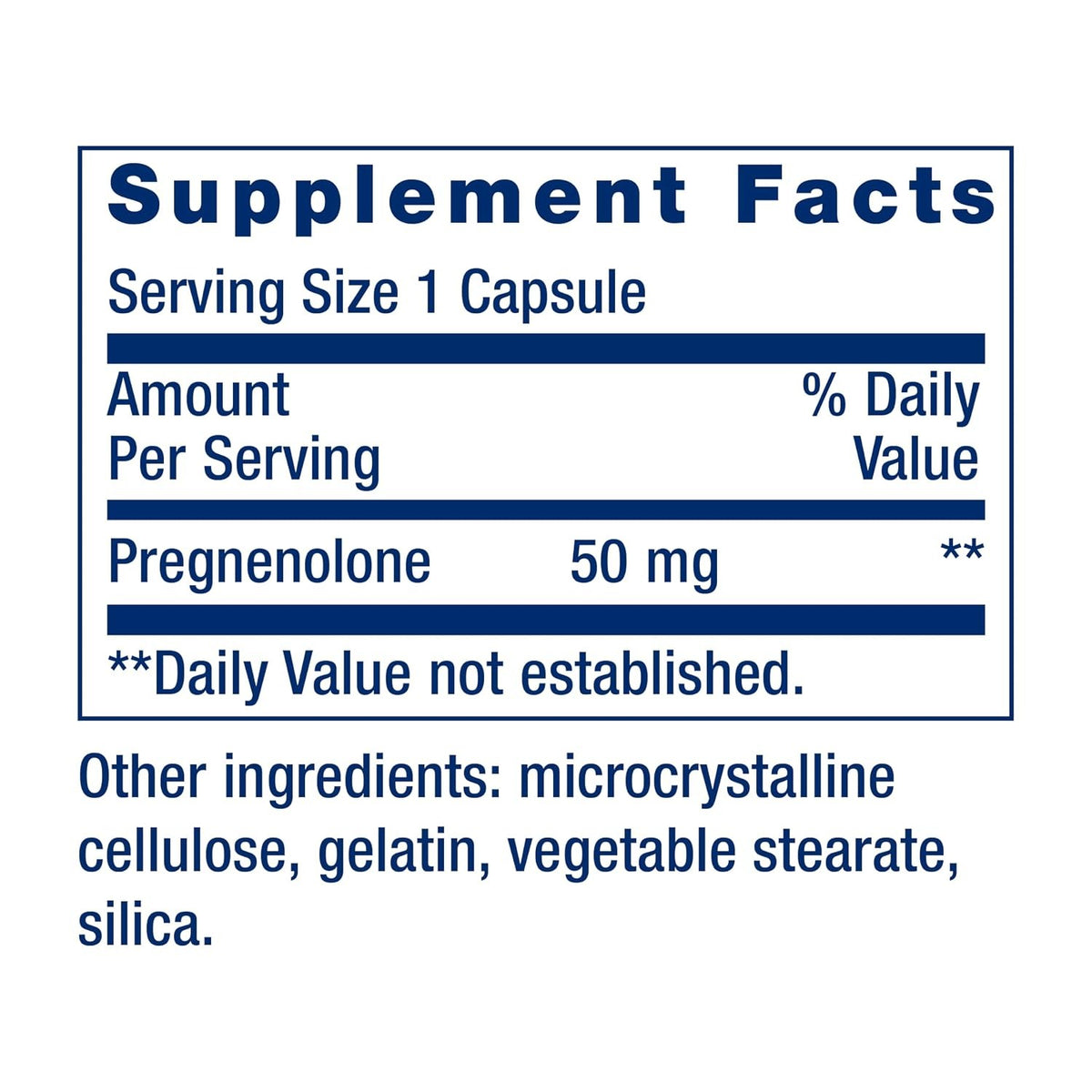 Life Extension Pregnenolona 50 mg 100 Cápsulas