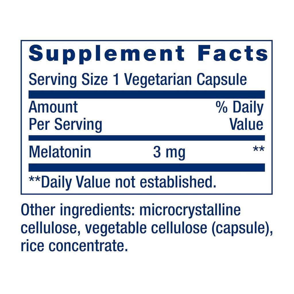 Life Extension Melatonina 3 mg 60 Cápsulas Vegetales