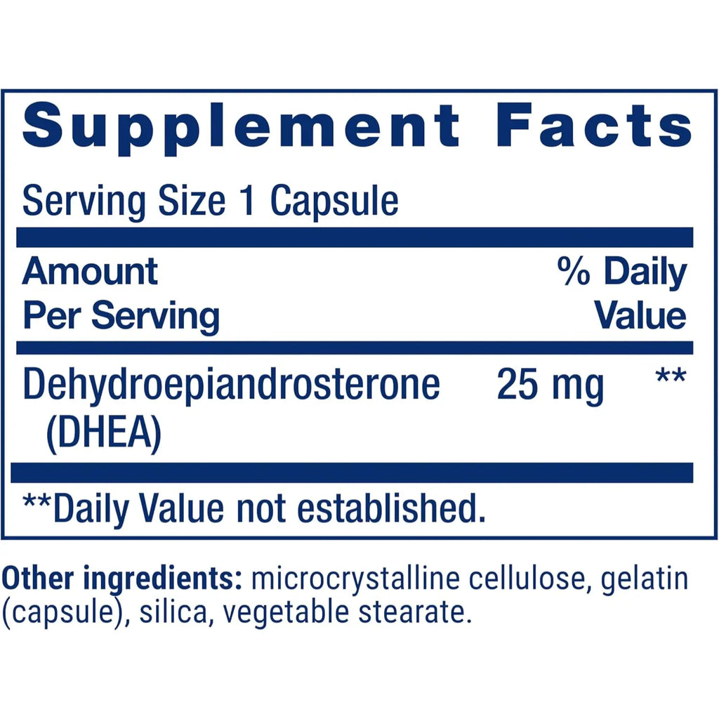 Life Extension, Dhea, 25 Mg, 100 Cápsulas Sfn