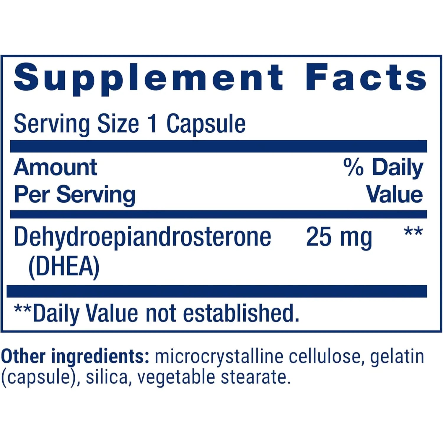 Life Extension, Dhea, 25 Mg, 100 Cápsulas Sfn
