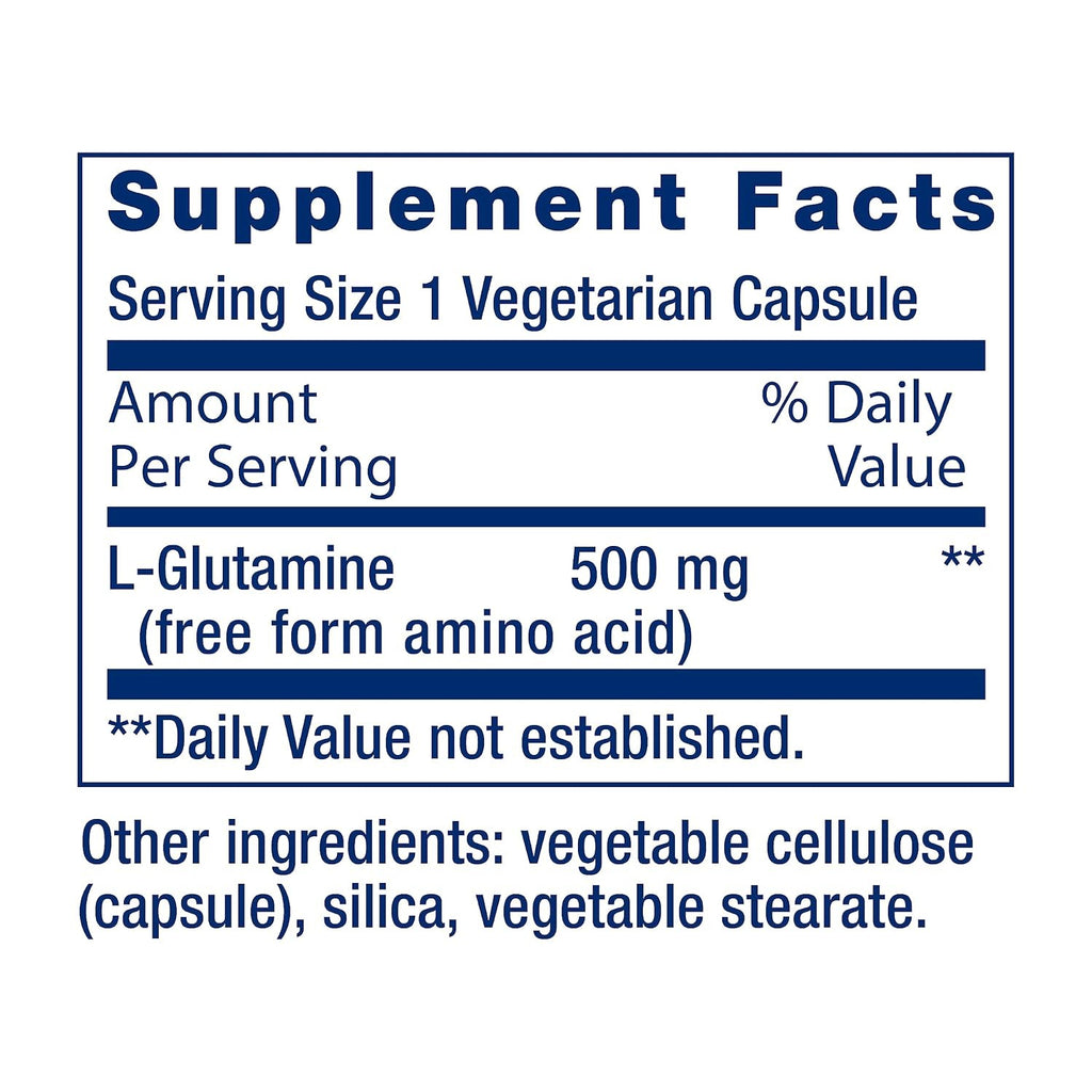 Life Extension L-Glutamina 500 mg 100 Cápsulas Vegetales