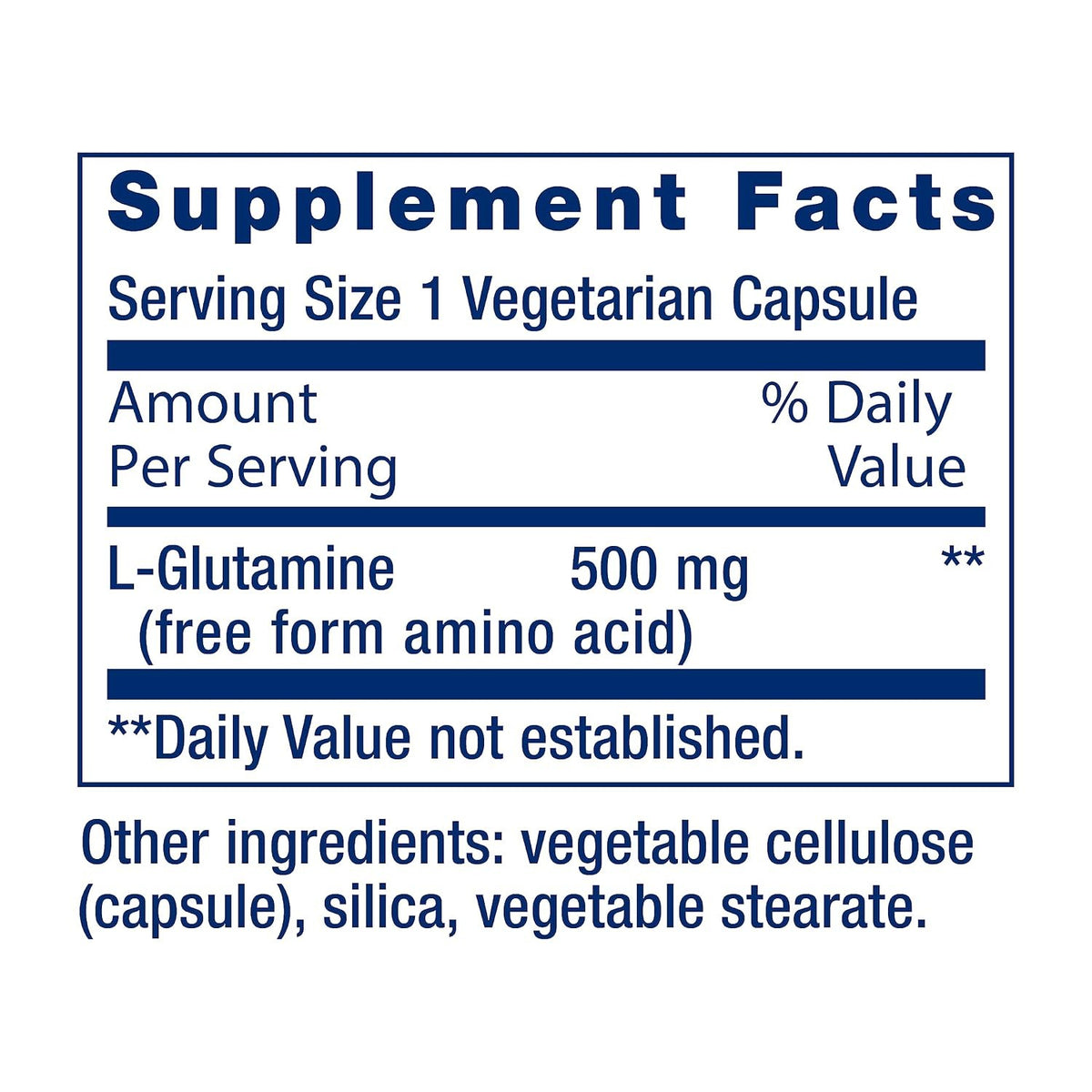 Life Extension L-Glutamina 500 mg 100 Cápsulas Vegetales