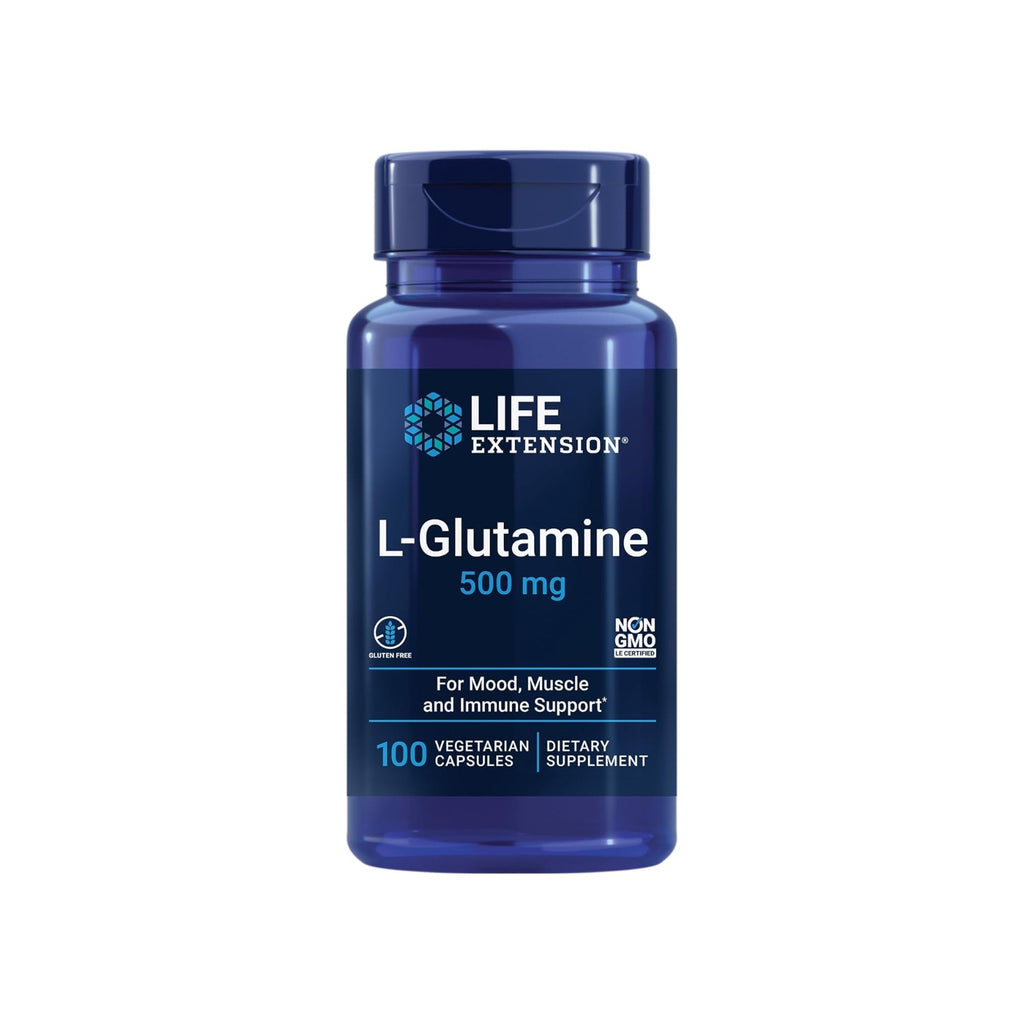 Life Extension L-Glutamina 500 mg 100 Cápsulas Vegetales
