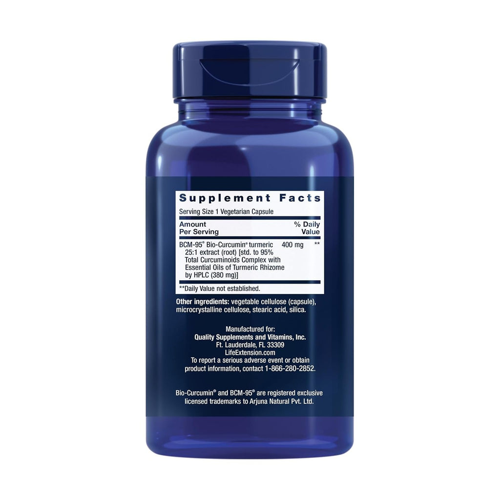 Life Extension Super Bio-Curcumin Extracto de Cúrcuma 400 mg 60 Cápsulas Vegetales