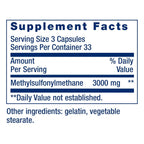 Life Extension MSM 1000 mg 100 Cápsulas
