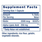 Life Extension Ácido Alfa Lipoico con Biotina 300 mg 60 Cápsulas