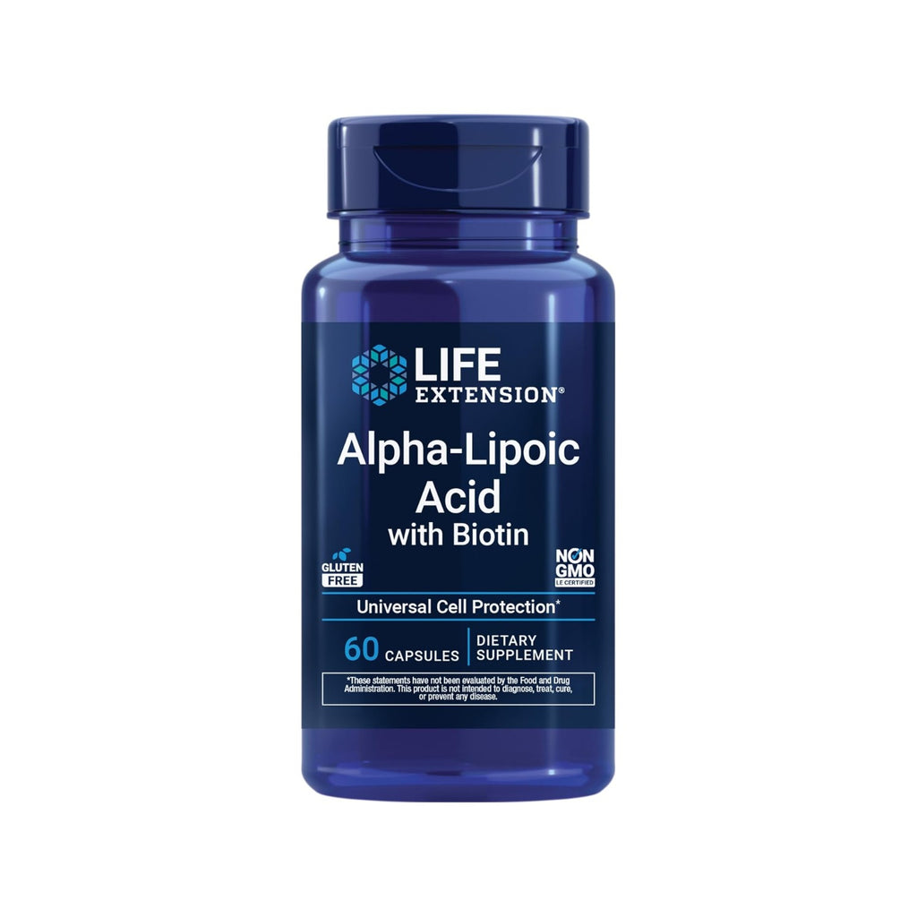 Life Extension Ácido Alfa Lipoico con Biotina 300 mg 60 Cápsulas