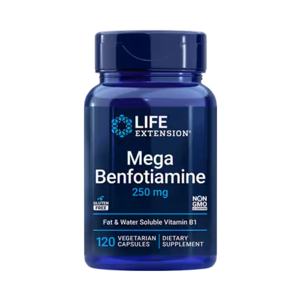 Life Extension, Mega Benfotiamine, Benfotiamina, 120 Caps Sabor Sin Sabor