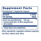 Life Extension Mega Extracto de Té Verde Descafeinado 725 mg 100 Cápsulas Vegetales