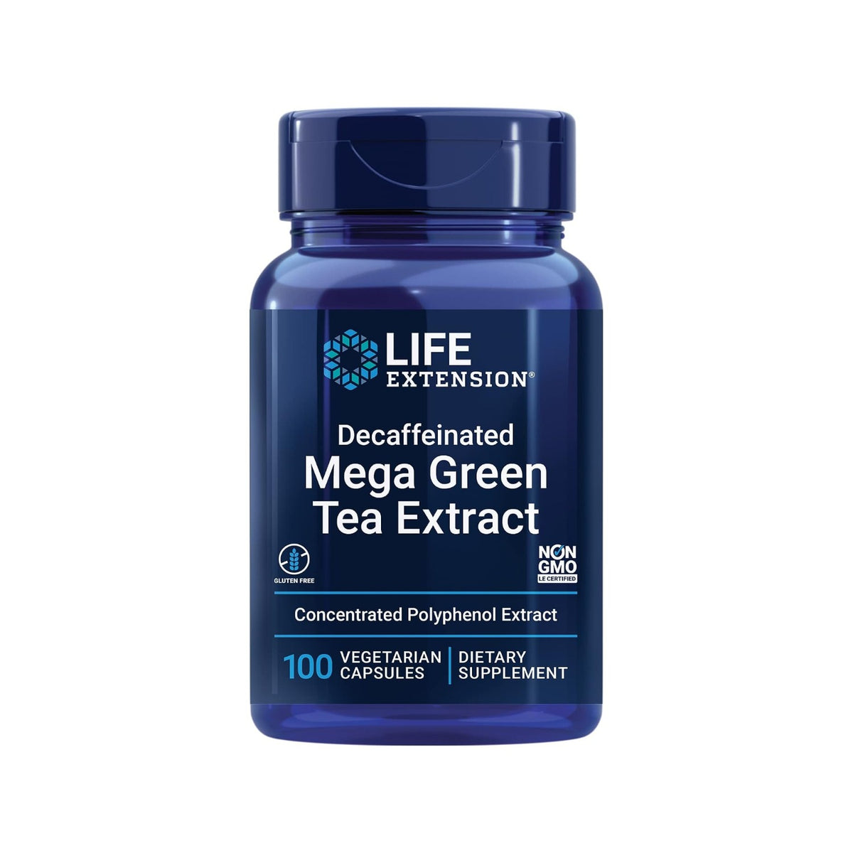 Life Extension Mega Extracto de Té Verde Descafeinado 725 mg 100 Cápsulas Vegetales
