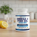 Arazo Nutrition Omega 3 Fish Oil | 120 Cápsulas Blandas | 2250 mg de Omega 3 | EPA y DHA | Salud Cardiovascular | Suplemento Alimenticio