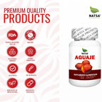 NATSA Aguaje 100 Cápsulas | Sabor Natural | 50 Porciones | 1 g de Aguaje por Porción | Suplemento Herbal de Origen Vegetal