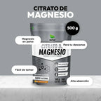 NATSA Citrato de Magnesio 500 g | Grado Alimenticio