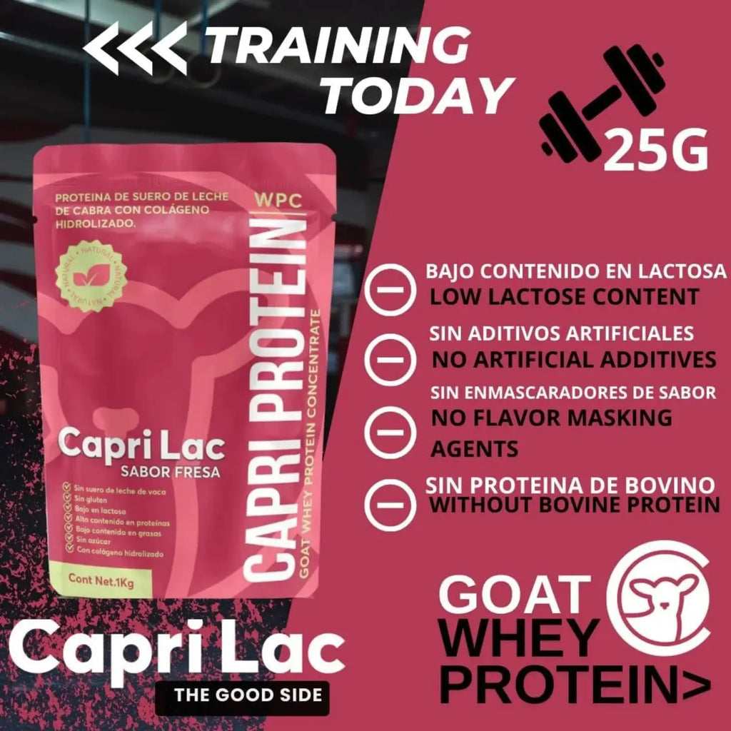 Capri Lac Colageno + Proteina De Leche De Cabra 1 Kg Sfn fresa